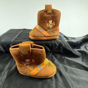 Disney's Toy Story "WOODY" House Boots Shoes Cowboy Boots Size 5/6 Brown